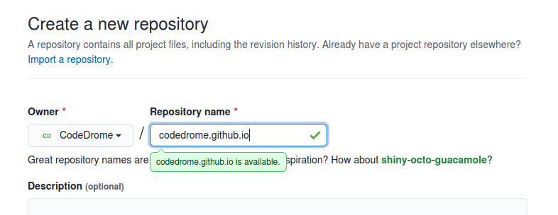 create github repository